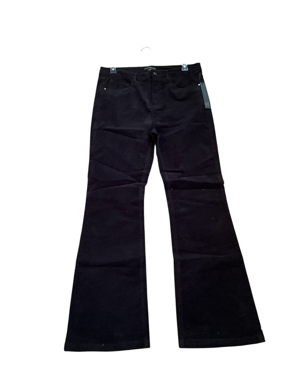 House of Harlow 1960  Women's 12 Black Corduroy High Rise Bootcut  leg